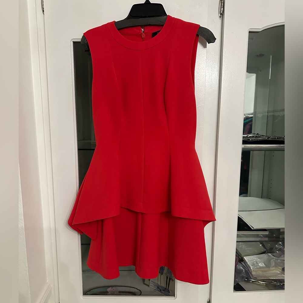 BCBGMaxAzria Vibrant Red High Low Dress - Picture 2 of 6